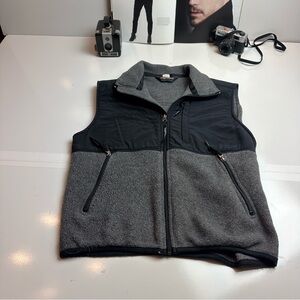 Vintage 90s Early Winters Fleece Vest Mens M Gorpcore Outdoor Black Gray